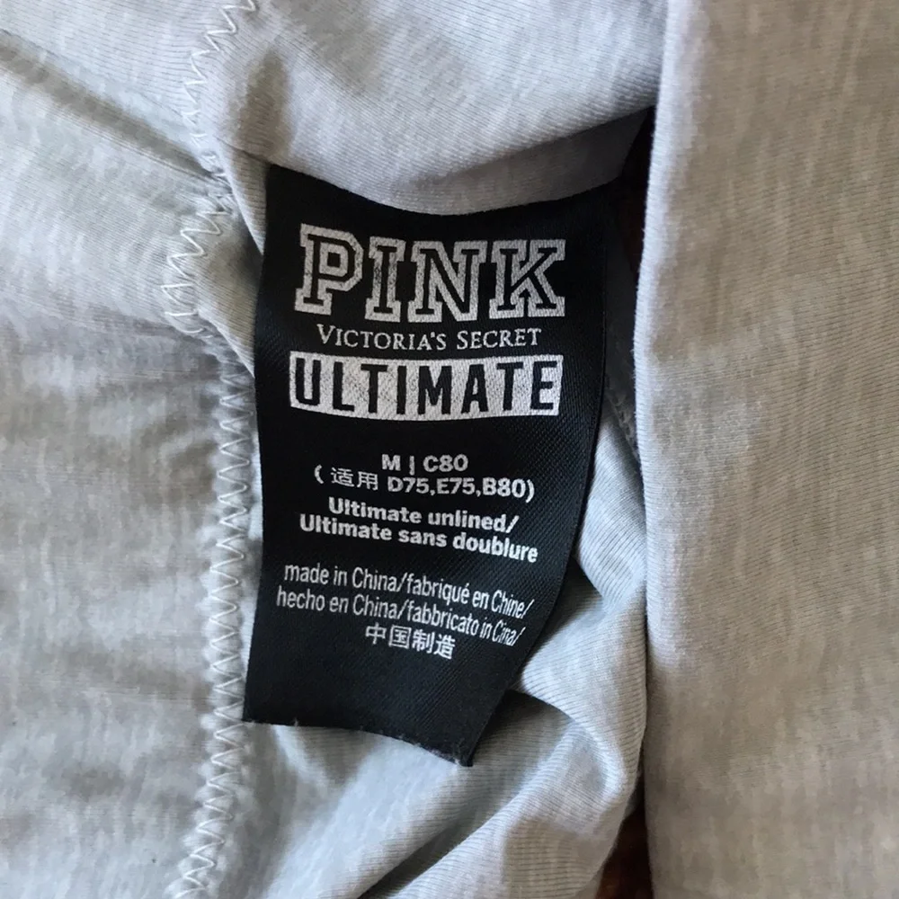 Victoria Secret Pink striped razer back sports bra sz Medium - Picture 5 of 5